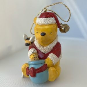 Classic Winnie the Pooh Santa honeybee on spring ornament